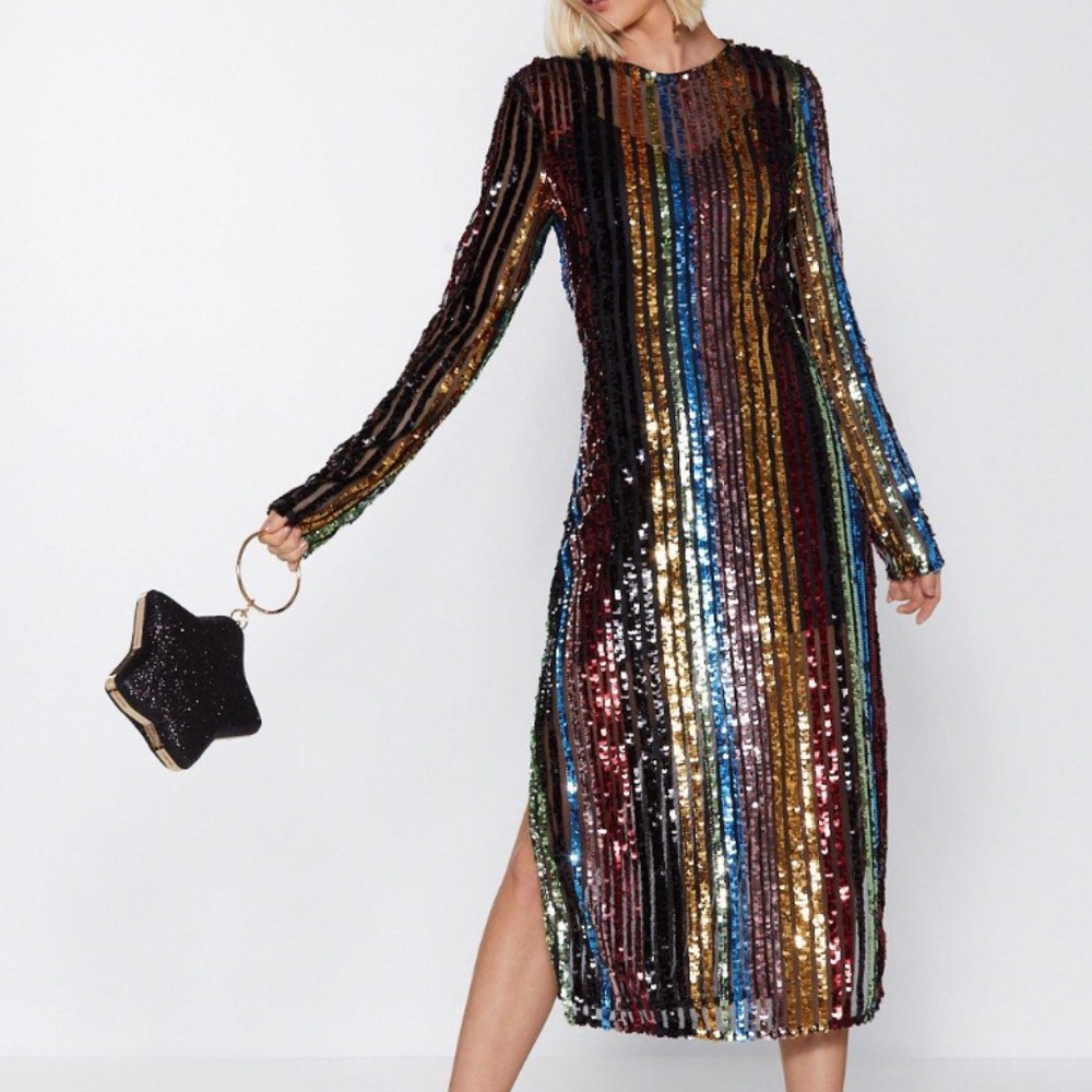 Nastygal Let's See How Discos Sequin Dress